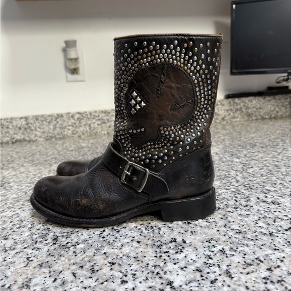 Frye Jenna Skull Boots - Picture 2 of 11
